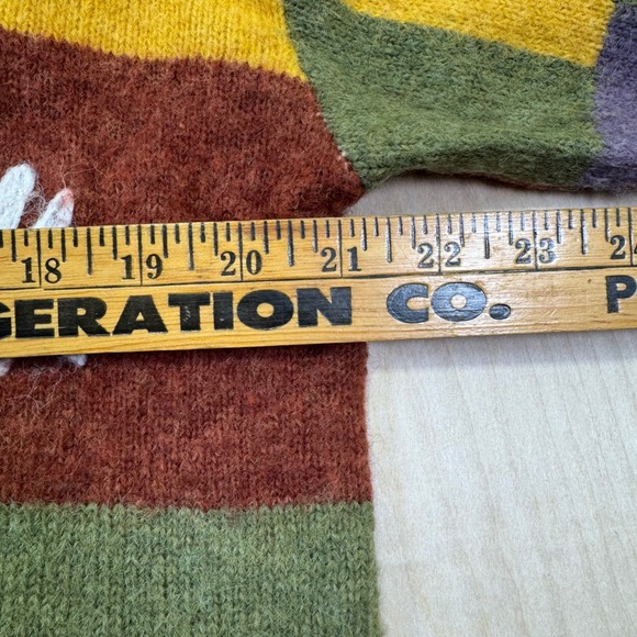 Cleo + Wolf Patchwork Knit Cardigan Sweater Floral Cottagecore Medium - Picture 3 of 5